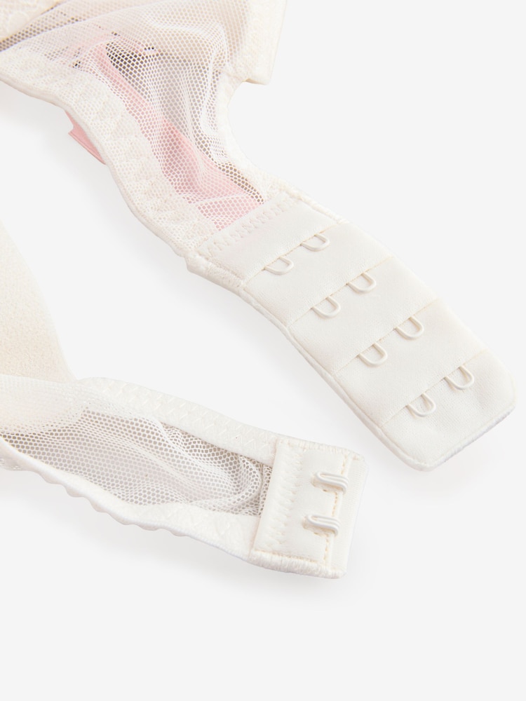 Victoria's Secret Coconut White Add 2 Cups Push Up Lace Shine Strap Bombshell Bra - Image 2 of 3
