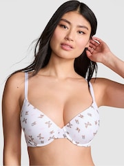 Victoria's Secret PINK White Buttefly Print Push Up Bra - Image 1 of 4