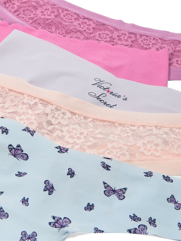 Victoria's Secret Pink/Purple/Blue 5 Pack Knickers - Image 2 of 4