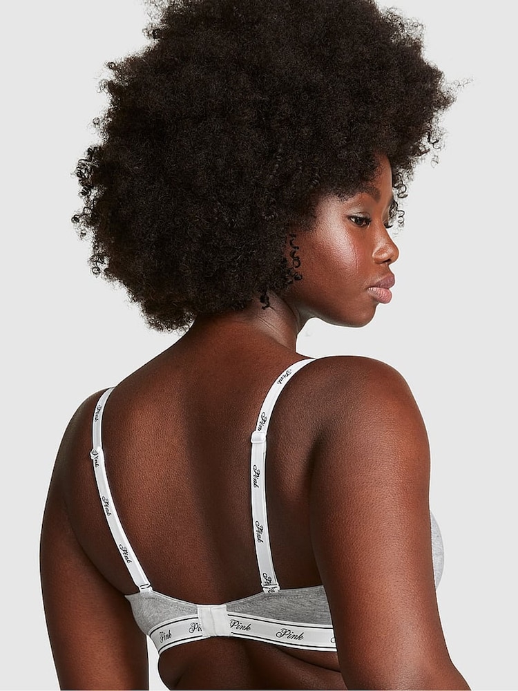Victoria's Secret PINK Grey Heather T Shirt Bra - Image 2 of 4