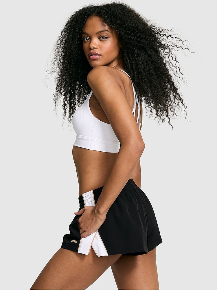 Victoria's Secret PINK Black Stretch Woven Run Shorts - Image 2 of 2
