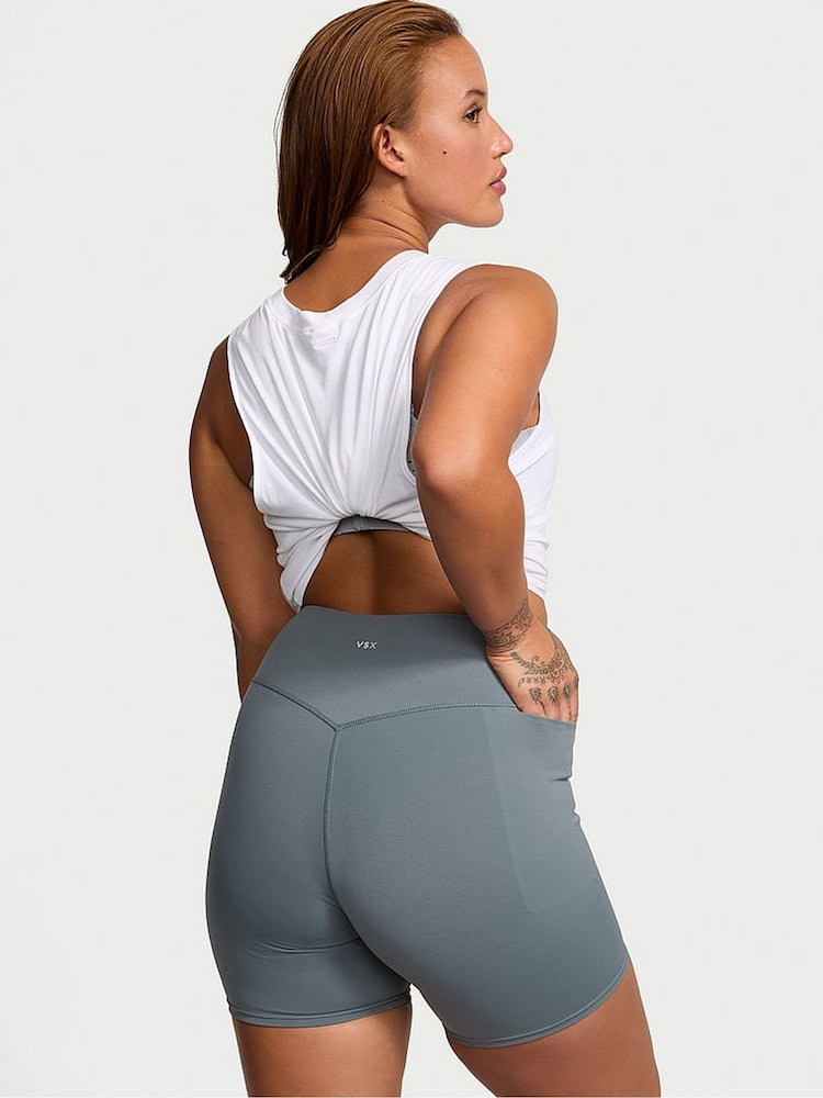 Victoria's Secret Dark Steel Grey Elevate™ High Rise Cycling Shorts - Image 2 of 3