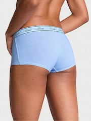 Victoria's Secret PINK Dark Blue Denim Print Short Cotton Logo Knickers - Image 2 of 3