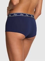 Victoria's Secret PINK Midnight Navy Blue Short Cotton Logo Knickers - Image 2 of 3