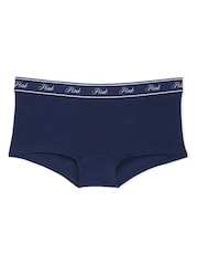 Victoria's Secret PINK Midnight Navy Blue Short Cotton Logo Knickers - Image 3 of 3