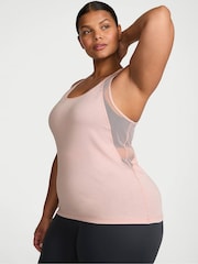 Victoria's Secret Bare Pink Racerback Mesh Tank Top - Image 1 of 2