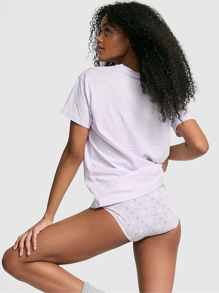 Victoria's Secret PINK Purple Whisper Cotton Pyjama T-Shirt - Image 2 of 3