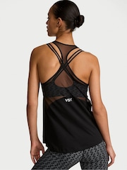 Victoria's Secret Black Racerback Mesh Tank Top - Image 2 of 2
