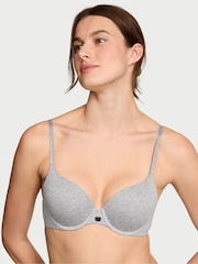 Grijs gemêleerd - Victoria's Secret katoenen beha met logo - Image 1 of 3