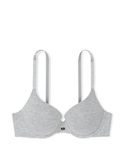Grijs gemêleerd - Victoria's Secret katoenen beha met logo - Image 3 of 3