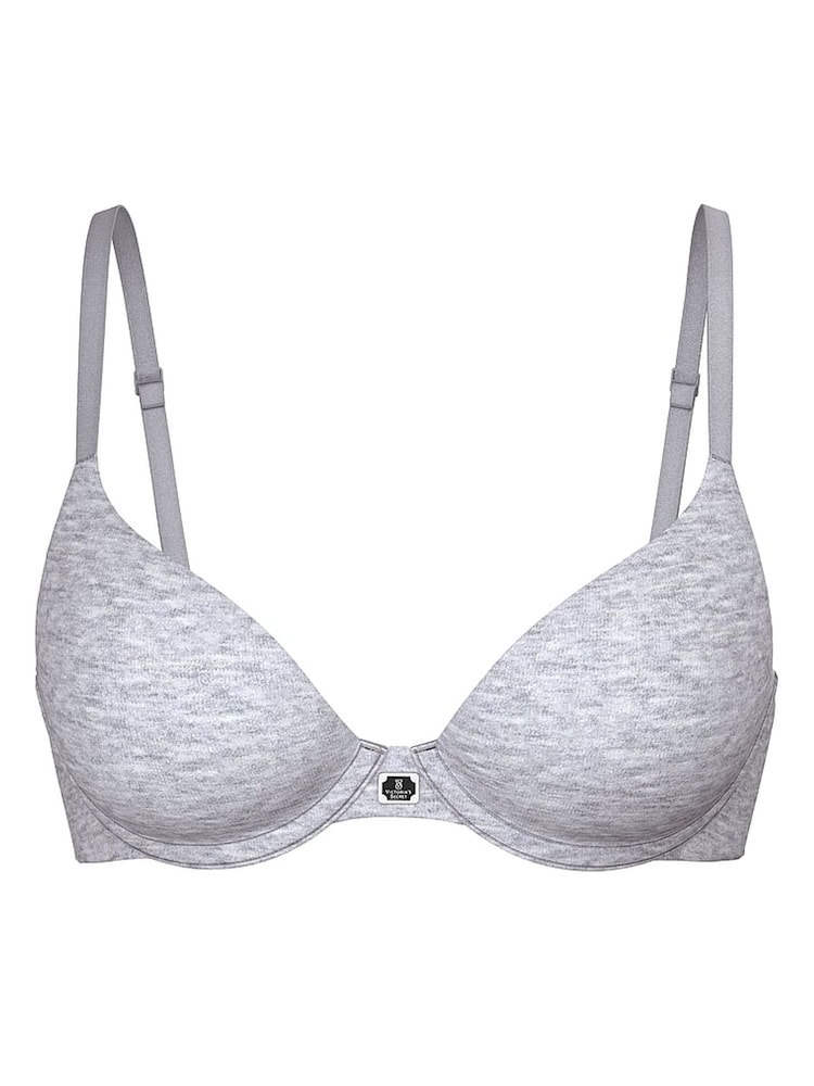 Victoria's Secret Heather Grey Full Cup Cotton Logo Bra - Image 3 of 3