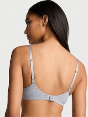 Victoria's Secret Heather Grey Lightly Lined Demi Cotton Logo Bra - Image 2 of 3