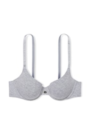 Victoria's Secret Heather Grey Lightly Lined Demi Cotton Logo Bra - Image 3 of 3