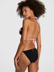 Victoria's Secret PINK Black Tie Side String Cheeky Terry Bikini Bottom - Image 2 of 4
