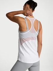 Victoria's Secret Graphic White Racerback Mesh Tank Top - Image 2 of 2