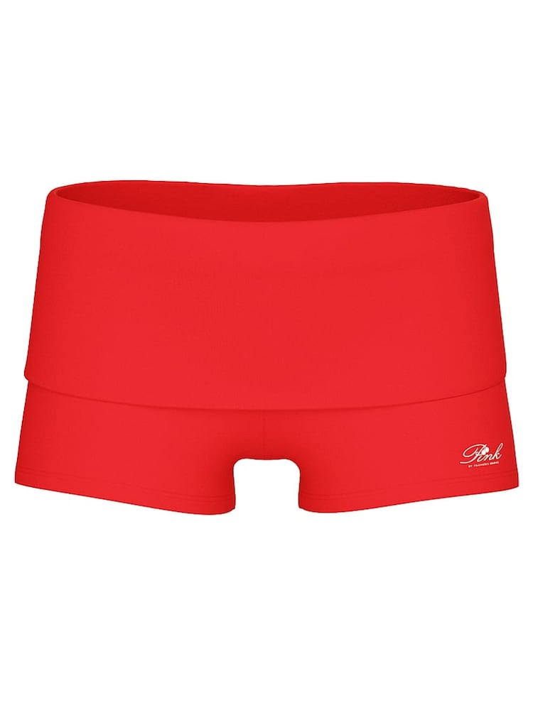 Victoria's Secret PINK Candy Cane Red Foldover Cotton Short - Image 3 of 3