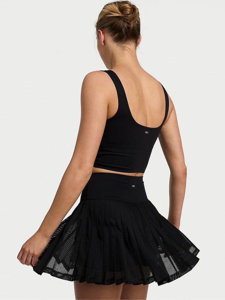 Victoria's Secret Black Elevate™ Mesh Tennis Skirt - Image 2 of 3