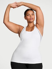 Victoria's Secret White Racerback Mesh Tank Top - Image 1 of 2