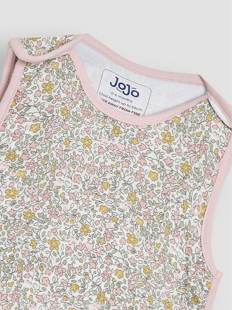 JoJo Maman Bébé Ditsy Print 1 Tog Baby Muslin Sleeping Bag - Image 4 of 4