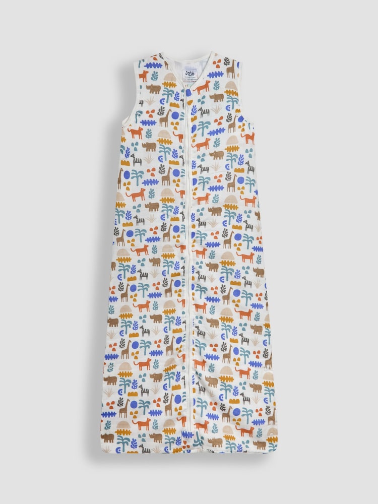 JoJo Maman Bébé Print 1 Tog Toddler Muslin Sleeping Bag - Image 1 of 3