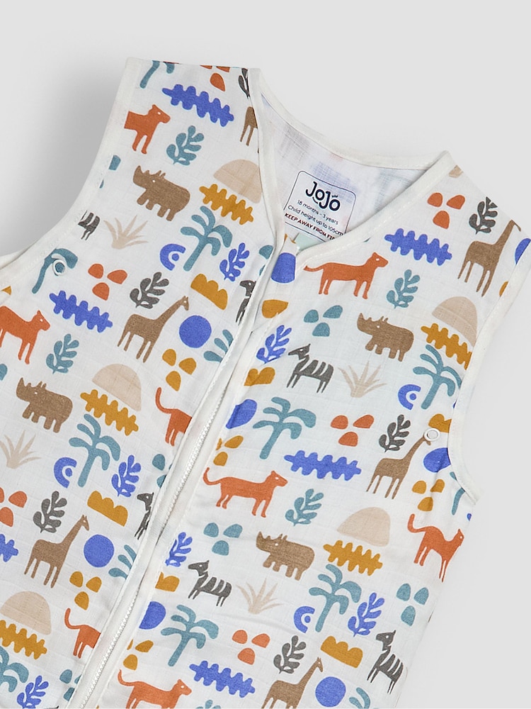 JoJo Maman Bébé Print 1 Tog Toddler Muslin Sleeping Bag - Image 2 of 3