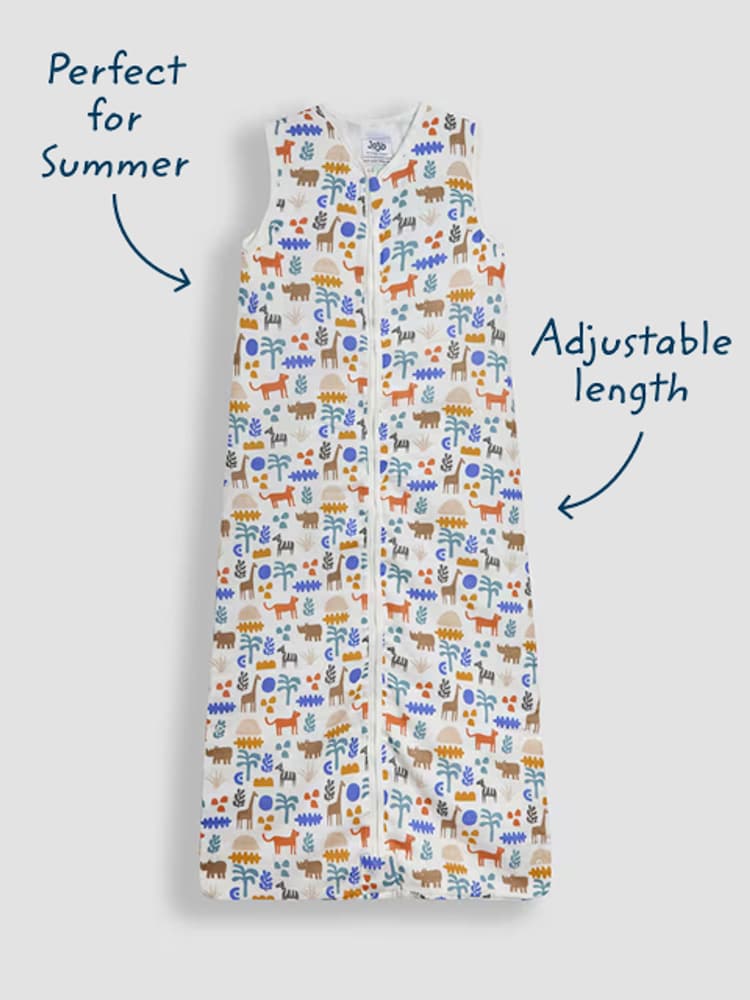 JoJo Maman Bébé Print 1 Tog Toddler Muslin Sleeping Bag - Image 3 of 3