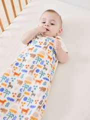 JoJo Maman Bébé Safari Print 1 Tog Baby Muslin Sleeping Bag - Image 2 of 5