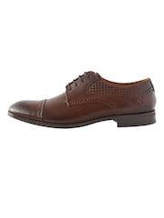 Brown Embossed Toecap Shoes - Image 3 of 8