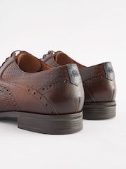 Brown Embossed Toecap Shoes - Image 4 of 8