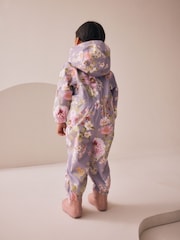 Purple Waterproof Printed Puddlesuit (3mths-7yrs) - Image 3 of 8
