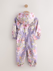 Purple Waterproof Printed Puddlesuit (3mths-7yrs) - Image 6 of 8