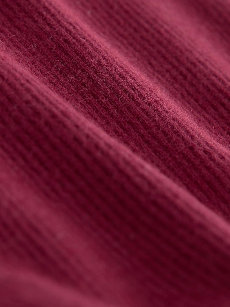 Burgundy Red Rib Flare Leggings (3mths-7yrs) - Image 7 of 8