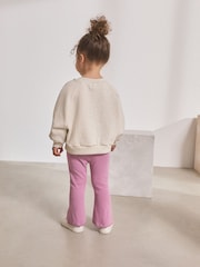 Mauve Purple Rib Flare Leggings (3mths-7yrs) - Image 3 of 7