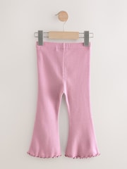 Mauve Purple Rib Flare Leggings (3mths-7yrs) - Image 5 of 7
