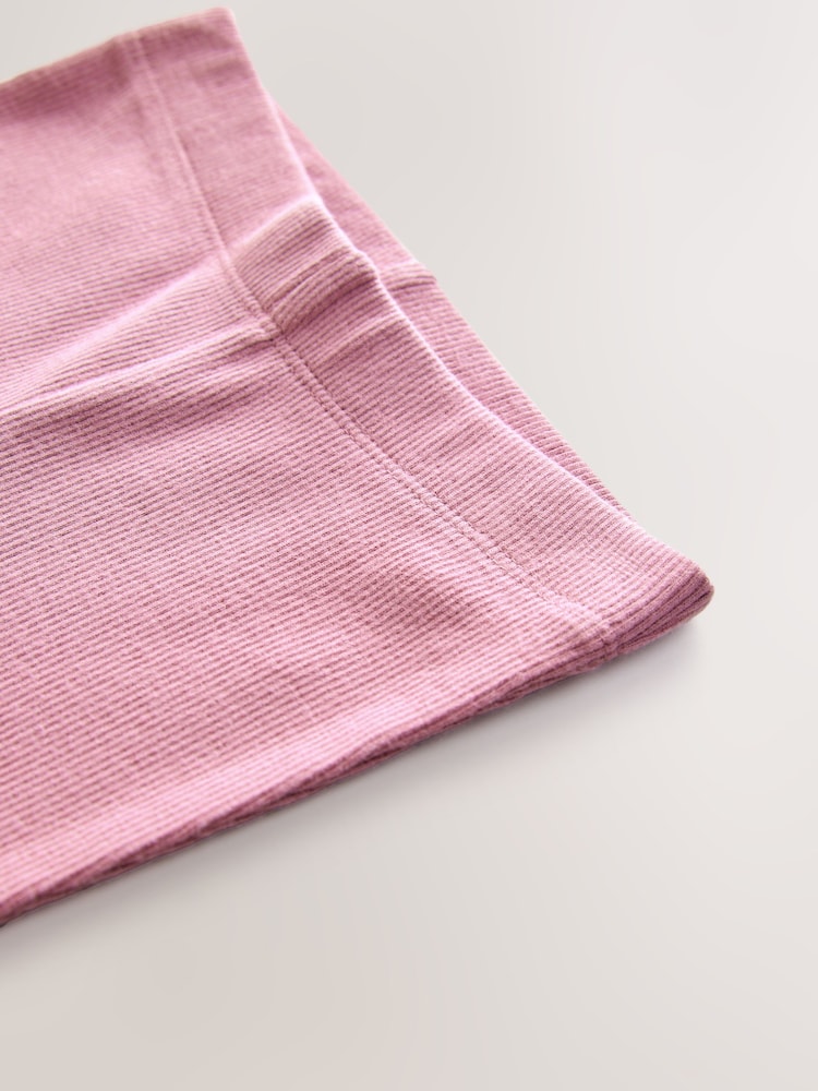 Mauve Purple Rib Flare Leggings (3mths-7yrs) - Image 7 of 7