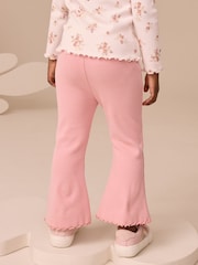 Pink Rib Flare Leggings (3mths-7yrs) - Image 8 of 10