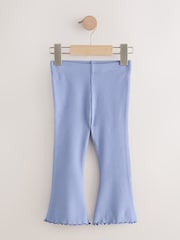 Blue Rib Flare Leggings (3mths-7yrs) - Image 5 of 8