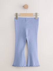 Blue Rib Flare Leggings (3mths-7yrs) - Image 6 of 8