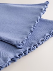 Blue Rib Flare Leggings (3mths-7yrs) - Image 8 of 8