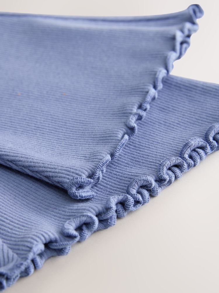 Blue Rib Flare Leggings (3mths-7yrs) - Image 8 of 8