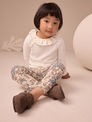 Sage Blue/Green Floral - Gerippte Leggings (3Monate -7Jahre) - Bild 4 von 8