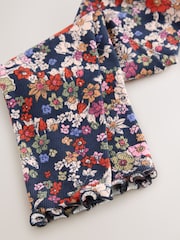 Marineblau mit floralem Muster - Gerippte Leggings (3Monate -7Jahre) - Bild 8 von 8
