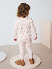 Ecru/Weiss/Geblümt - Gerippte Leggings (3Monate -7Jahre) - Bild 3 von 9
