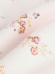 Ecru/Weiss/Geblümt - Gerippte Leggings (3Monate -7Jahre) - Bild 9 von 9