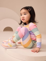 Rainbow Stripe Rib Leggings (3mths-7yrs) - Image 1 of 8