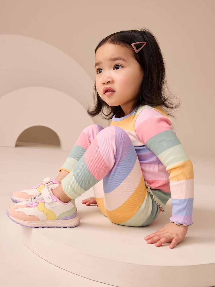 Rainbow Stripe Rib Leggings (3mths-7yrs) - Image 1 of 8