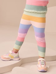 Rainbow Stripe Rib Leggings (3mths-7yrs) - Image 2 of 8