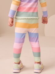 Rainbow Stripe Rib Leggings (3mths-7yrs) - Image 3 of 8