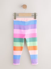 Rainbow Stripe Rib Leggings (3mths-7yrs) - Image 6 of 8