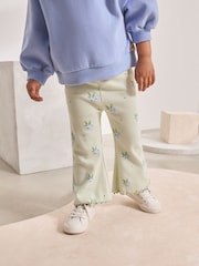 Mint Green Blueberry Rib Flare Leggings (3mths-7yrs) - Image 1 of 7